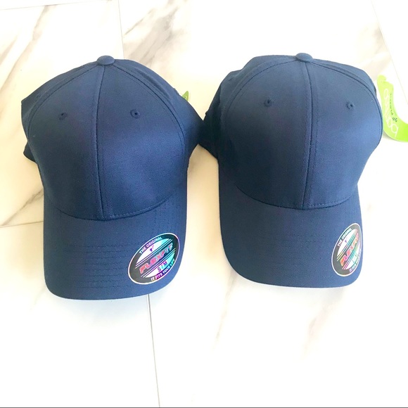 2/$20 Unisex NWT Flexfit Hat Bamboo Navy - Picture 2 of 5